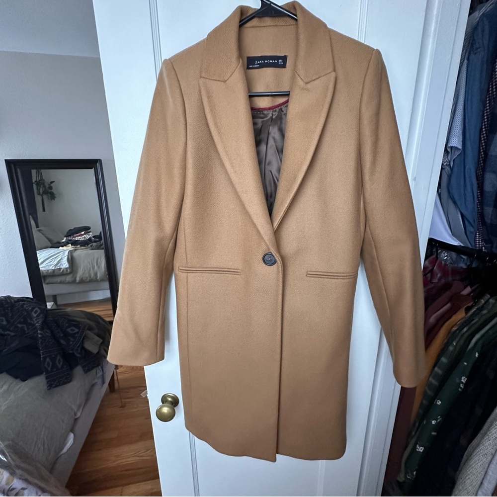 Zara women’s camel colored coat